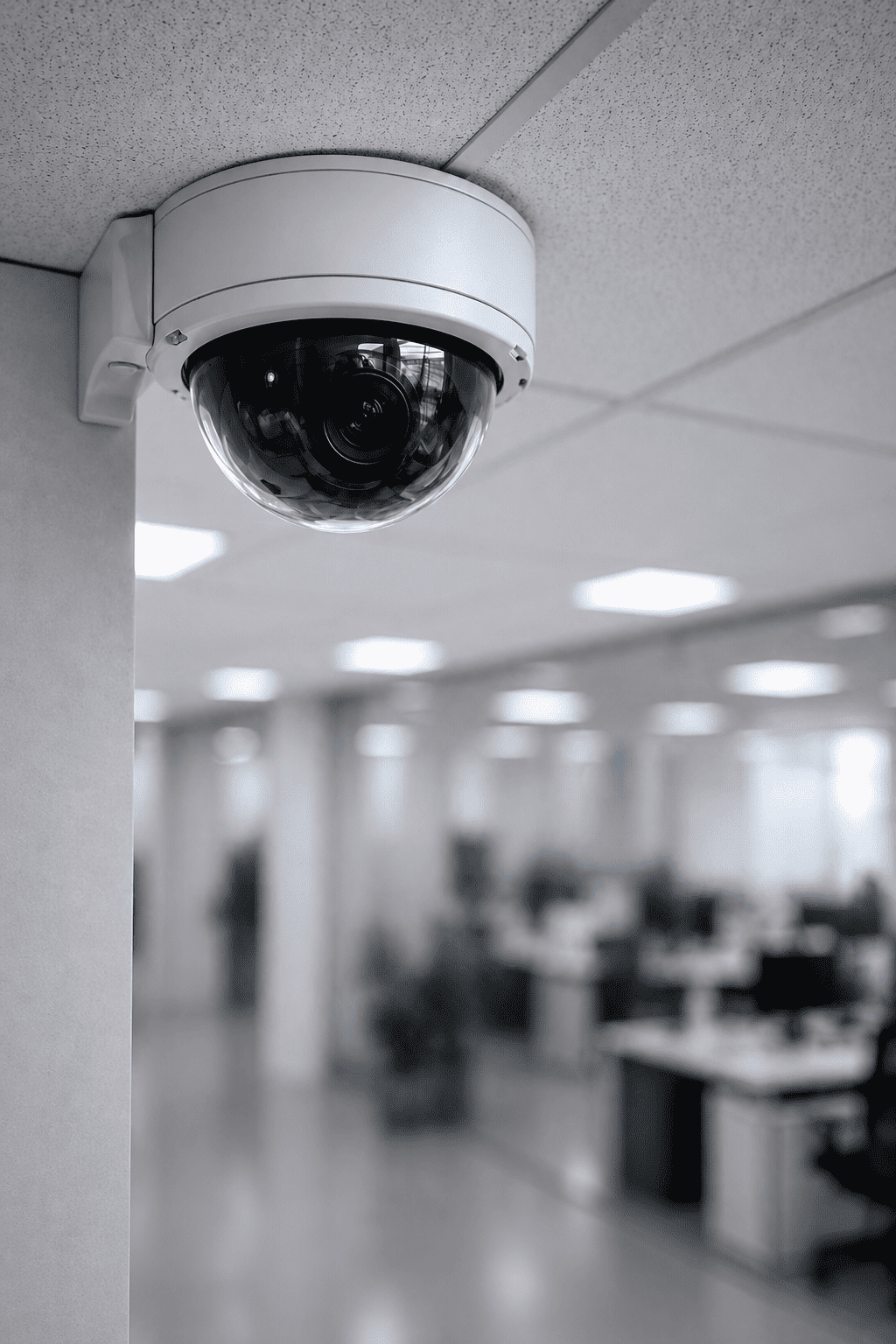 Security team monitoring CCTV camera screens